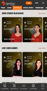 Ignition Live Casino