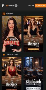 Mybookie Live dealer casino