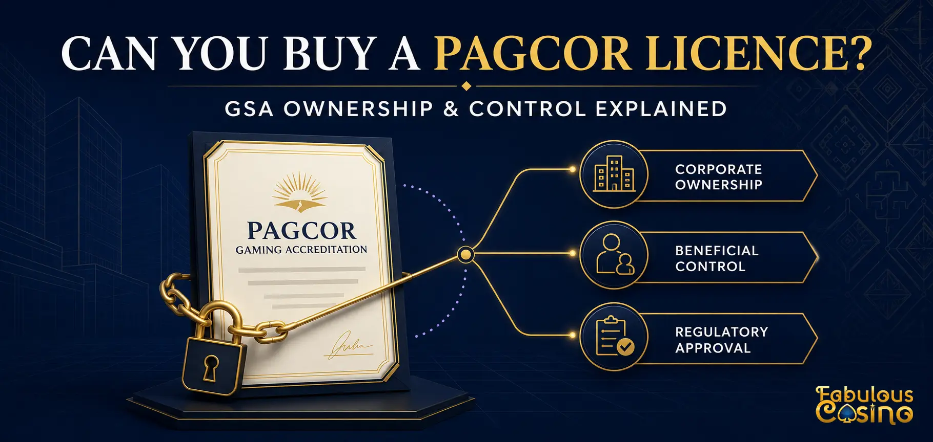 PAGCOR GSA accreditation linked to corporate ownership, beneficial control and regulatory approval
